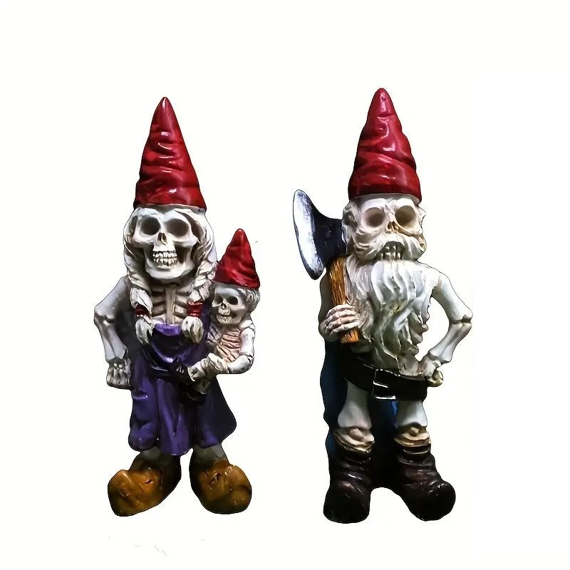 2PCS Day of the Dead Skeleton Dwarf Garden Decor