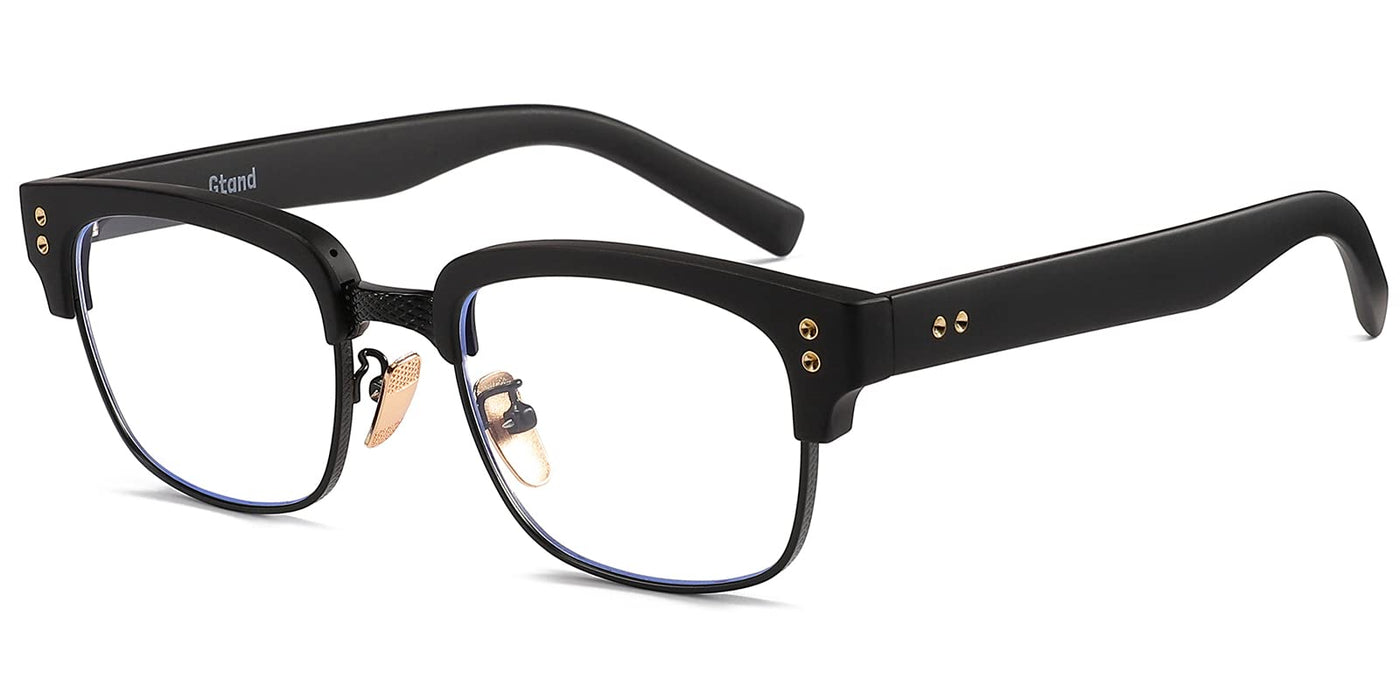 Gtand Vintage Retro Rectangle TR90 Frame Sunglasses For Men Women Fashion Semi-Rimless Metal Sun Glasses Eyewear