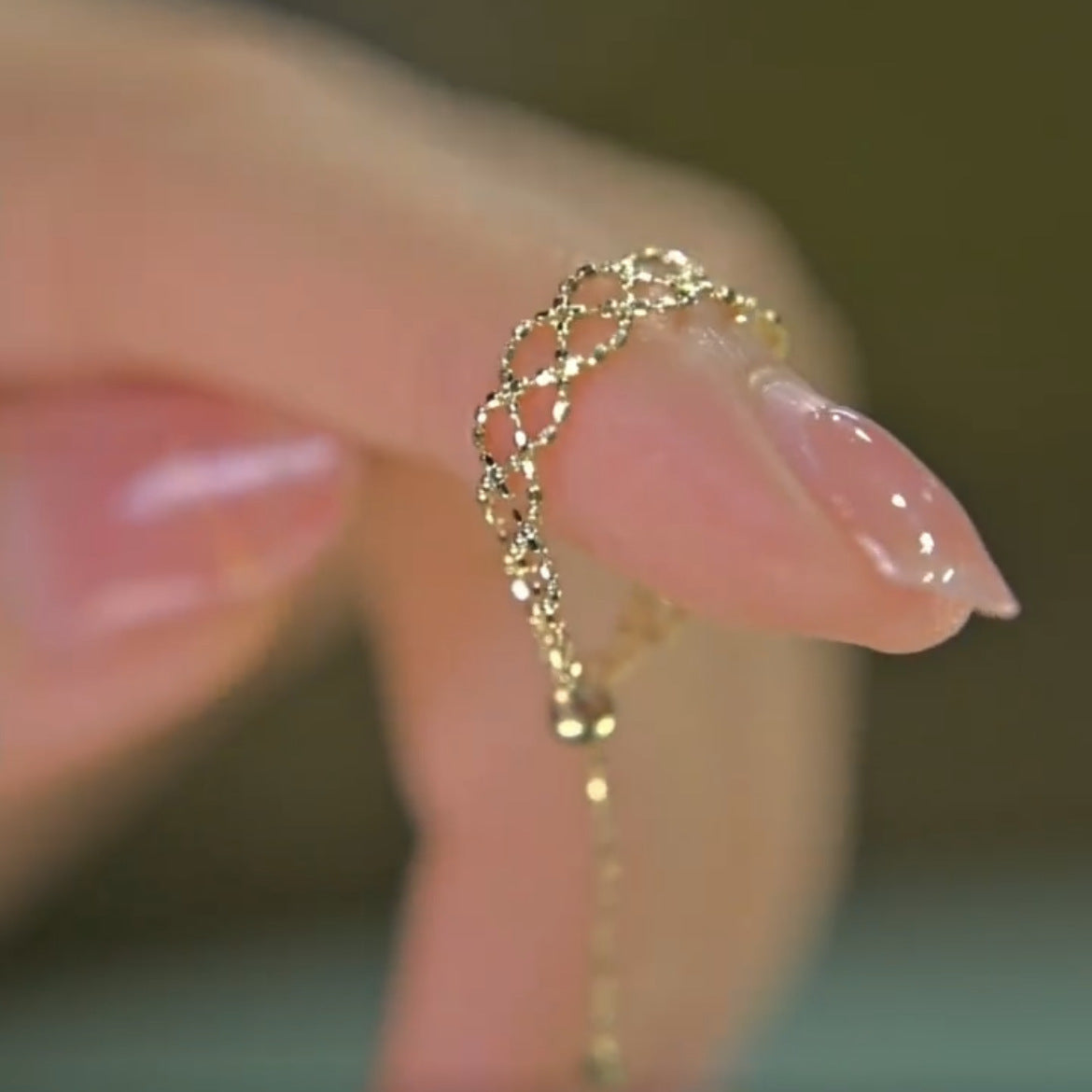 Gold Lace Ring for Women - A Network of Love
