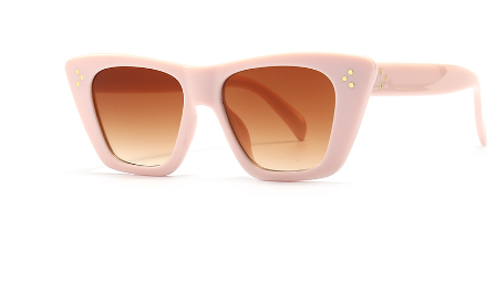 Lucía Leopard Modern Retro Square Studded Sunglasses (One Pair)