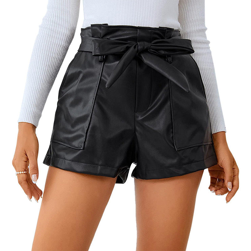 Damen High-Waist PU-Shorts (Neuer Stil)