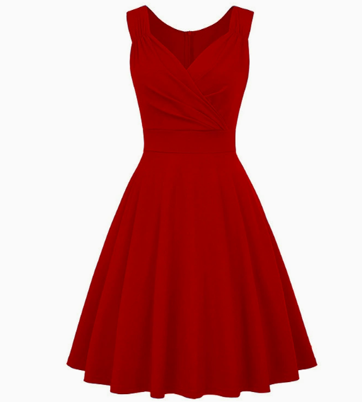 Elegantes, ärmelloses Partykleid mit Glitzer und tiefem V-Ausschnitt für Damen