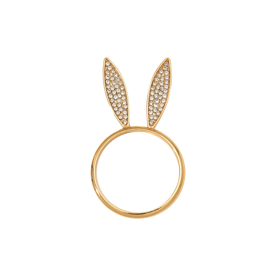 Fashionable Alloy Rabbit Head Ring