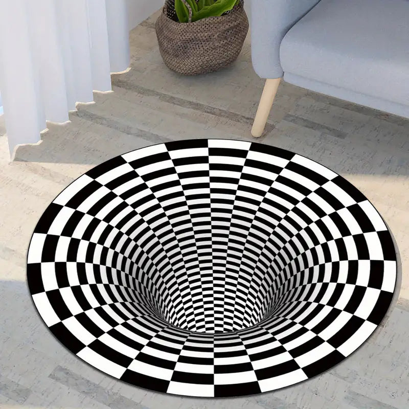 3D Vortex Illusion Non-Slip Area Rug for Home Decor