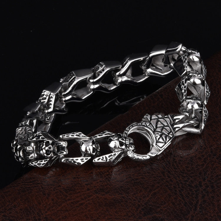 Punk Skull Bracelet in Stainless Steel