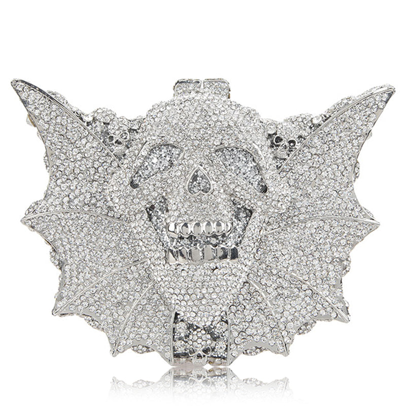 Halloween Crystal Skull Bat Women's Bag