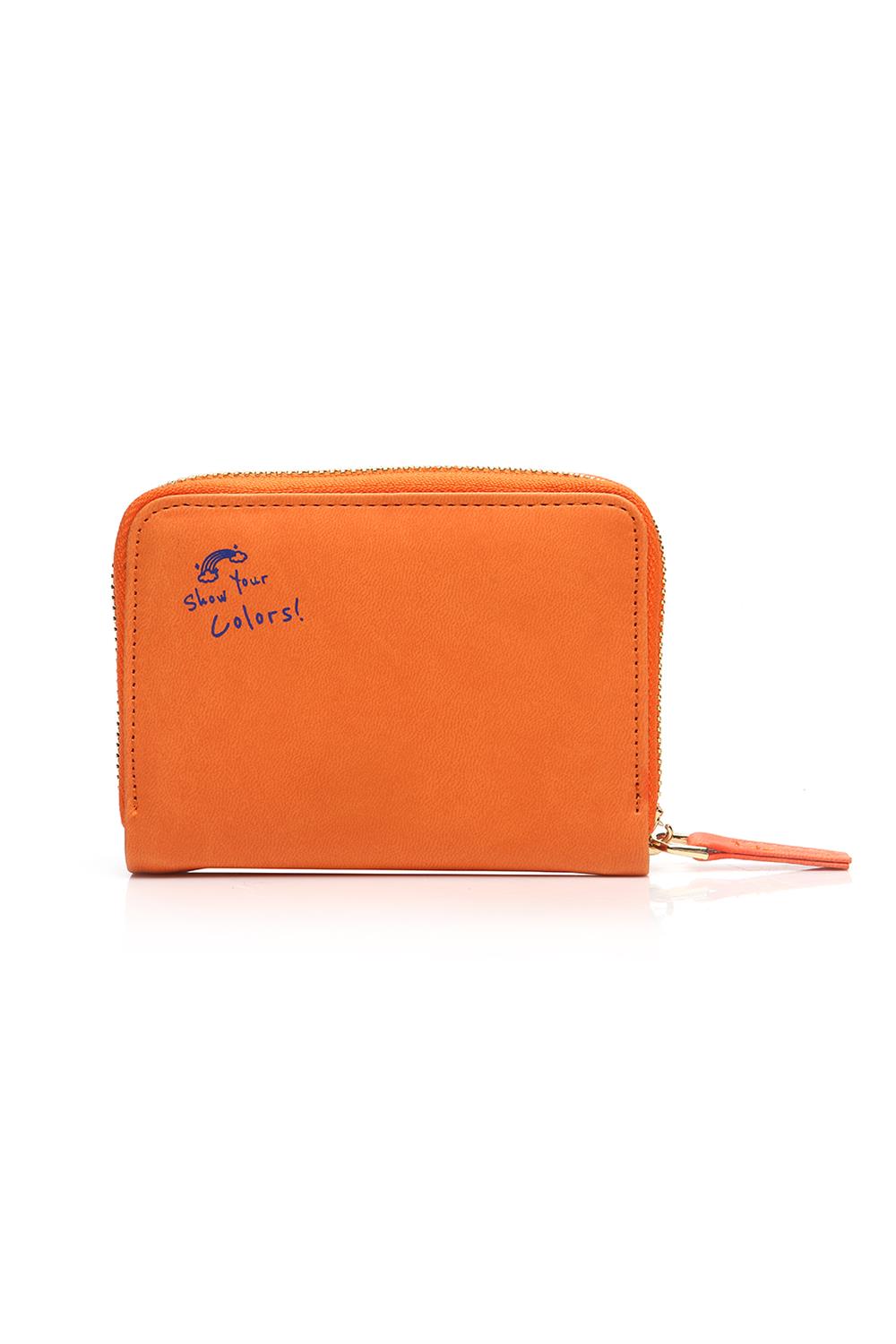 Case Look Damen-Geldbörse Orange mit Slogan Juno Sky 01