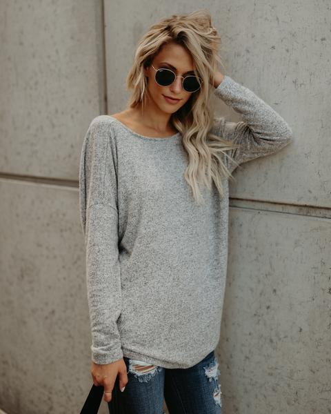 2018 New Sexy Backless Knotted Long Sleeve T-Shirt