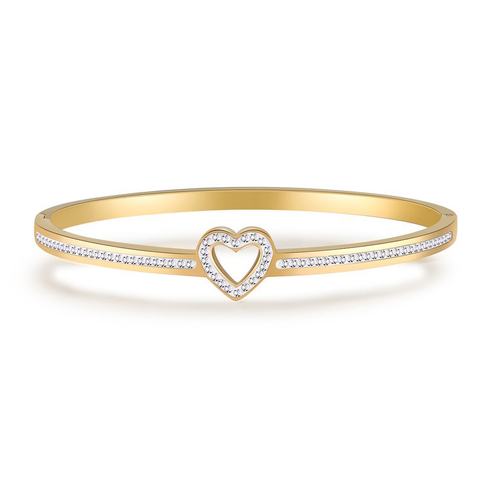 Titanstahl Diamant Liebe Armband für Frauen