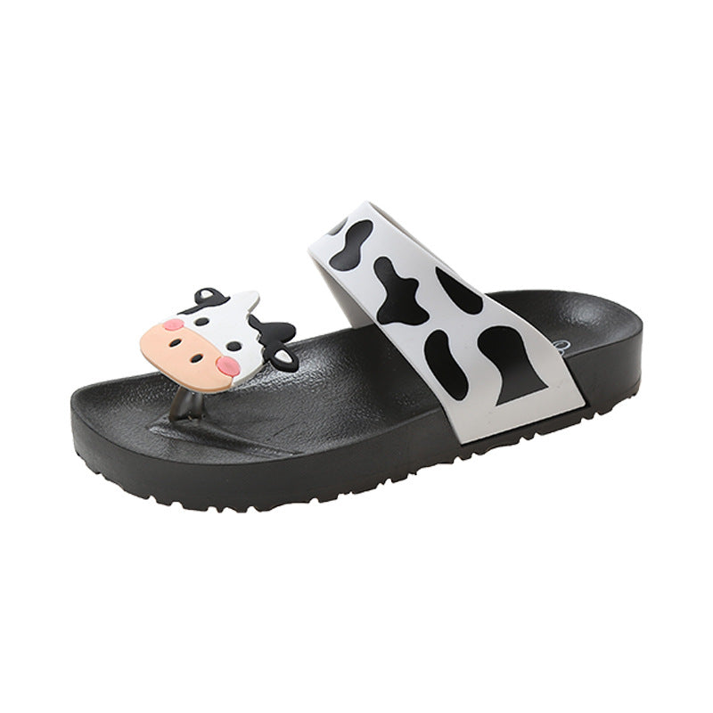 Cute Cartoon Cow Slippers for Indoor and Outdoor Use