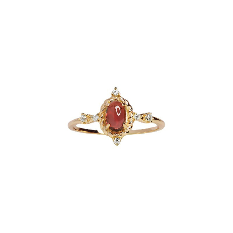 Retro Light Luxury Small Ring for Girls