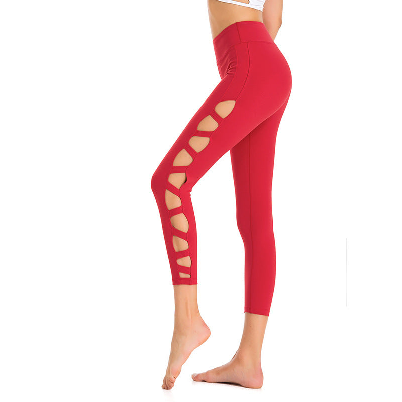 Hohle Sexy 7-Punkt Yoga-Hose für Fitness und Komfort