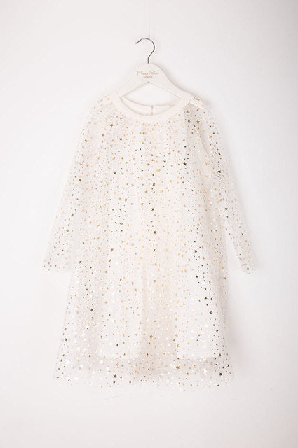 Sommerkleid für Mädchen: Spitzen-Prinzessinnenkleid mit Blumenstickerei