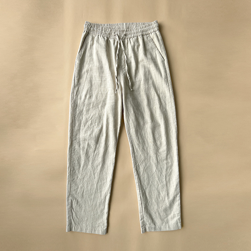 Herren Freizeithose Weiß Baggy Gerade Hose
