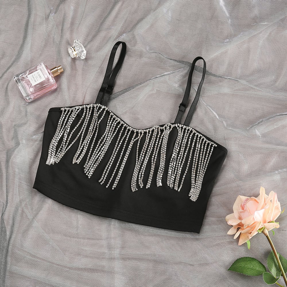 Bright Diamond Tassel Wrap Vest for Women