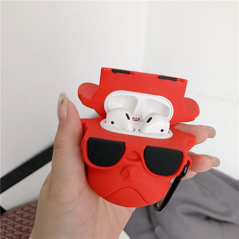 Niedliches Bulldoggen AirPods Case für Apple Wireless Kopfhörer