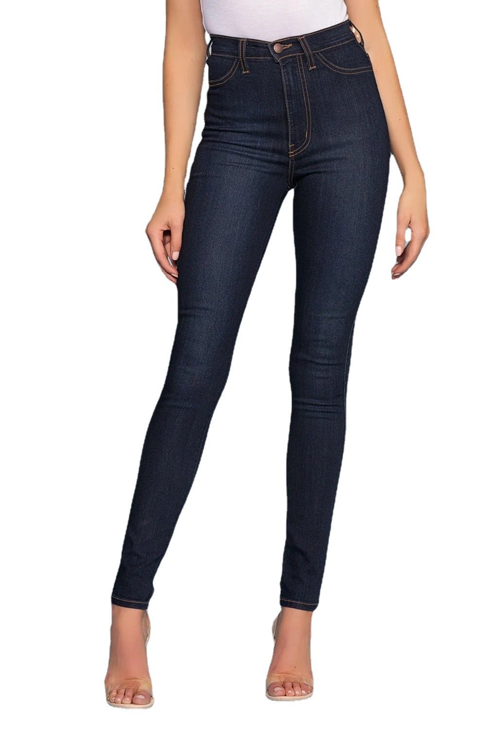 Hochdehnbare schmale Fashion-Jeans für Damen