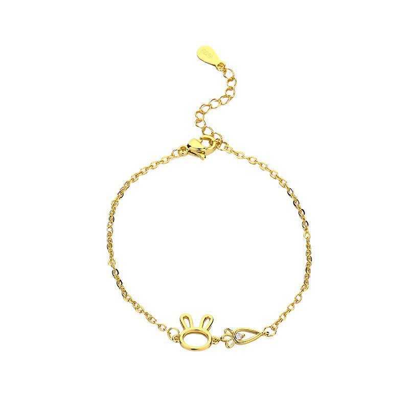Minimalist Hollow Sparkling Diamond Bracelet for Women