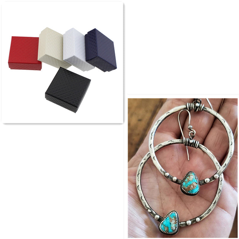 Vintage Long Drop Earrings with Turquoise Accents