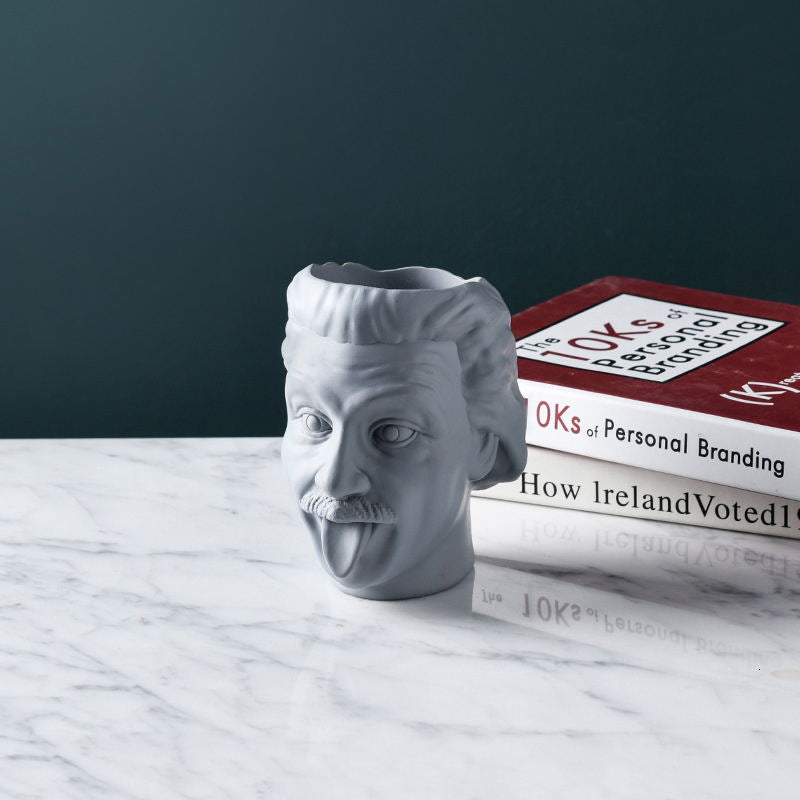 Funny Pen Holder, Einstein Vase, Storage Jar