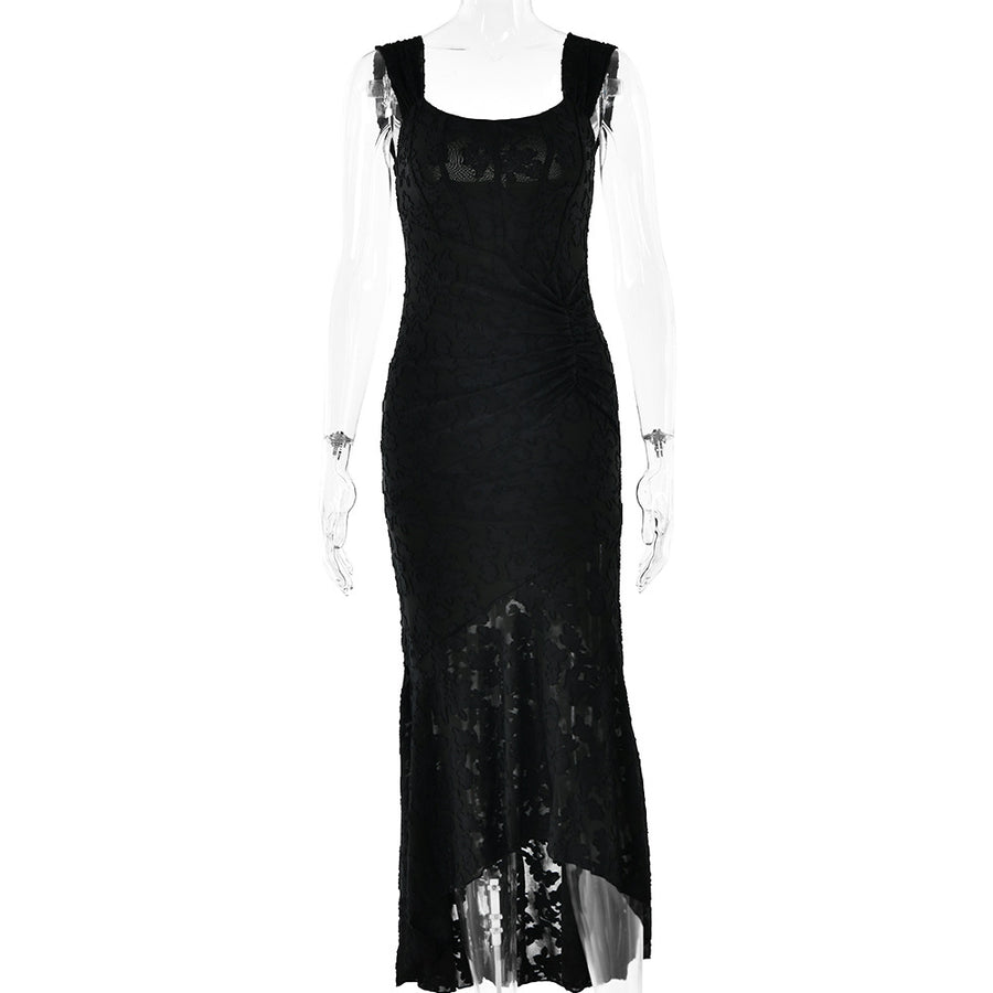 Fashionable Floral Strapless Mermaid Long Dress for Women