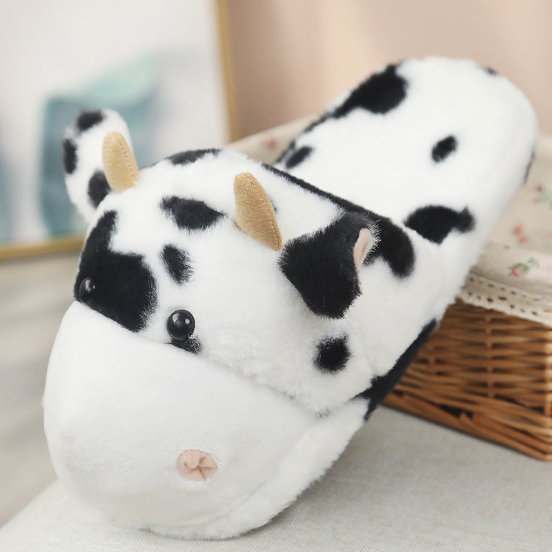 Cute Cow Plush Slippers and Toys