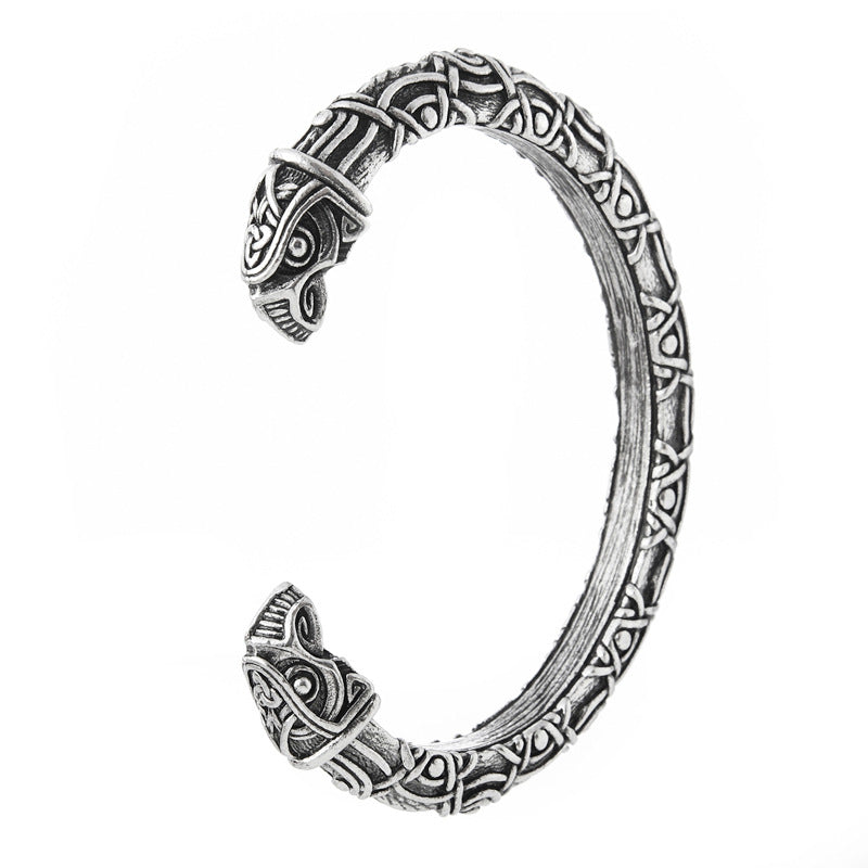 Exquisite Viking Aoding Crow Head Bracelet