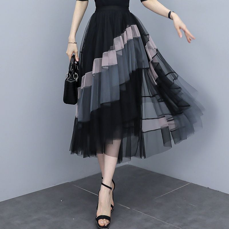 Women's Summer Tulle Skirt - Western Style Fashion