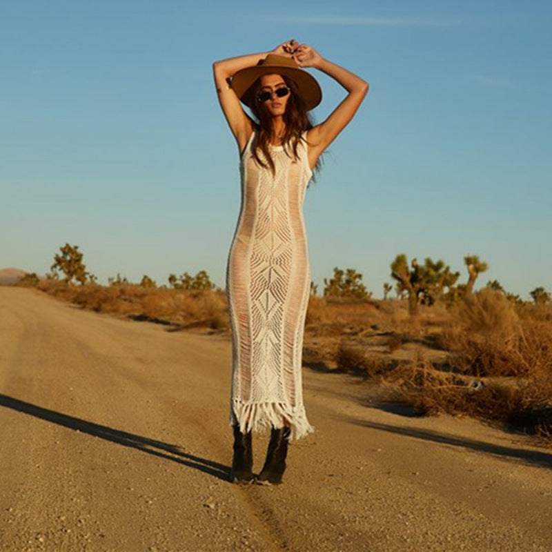 2020 Summer Knit Tassel Beach Dress & Bikini Cover-Up