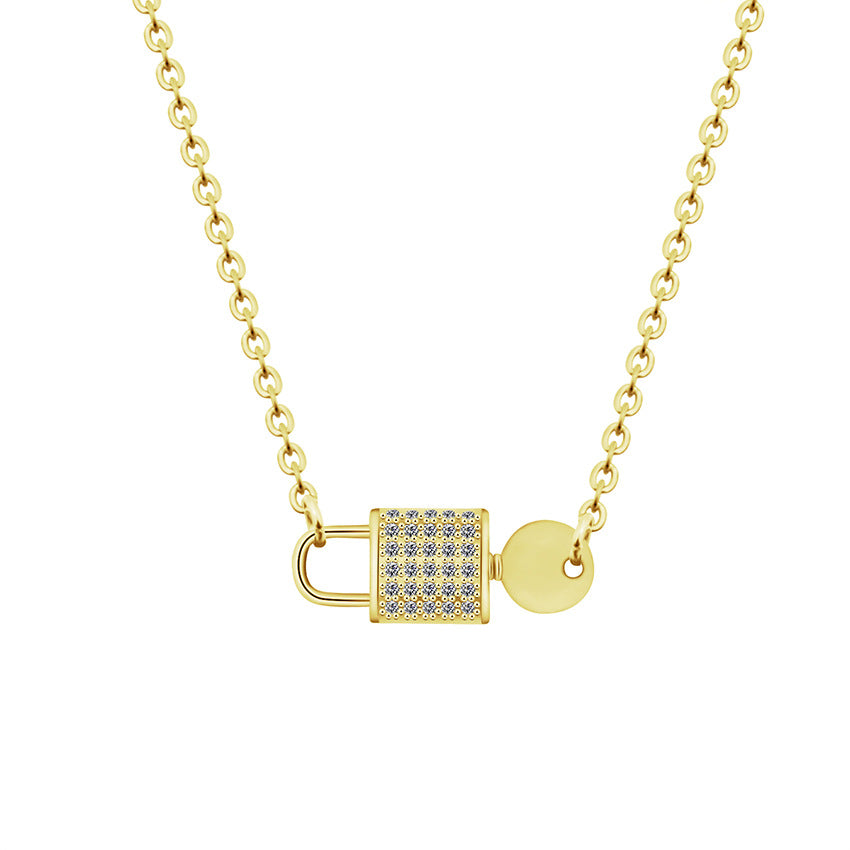 Fashion Key Necklace for Women with AAA Zircon Pendant