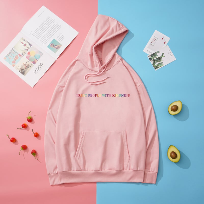 "Treat People With Kindness Thin Loose Hoodie"