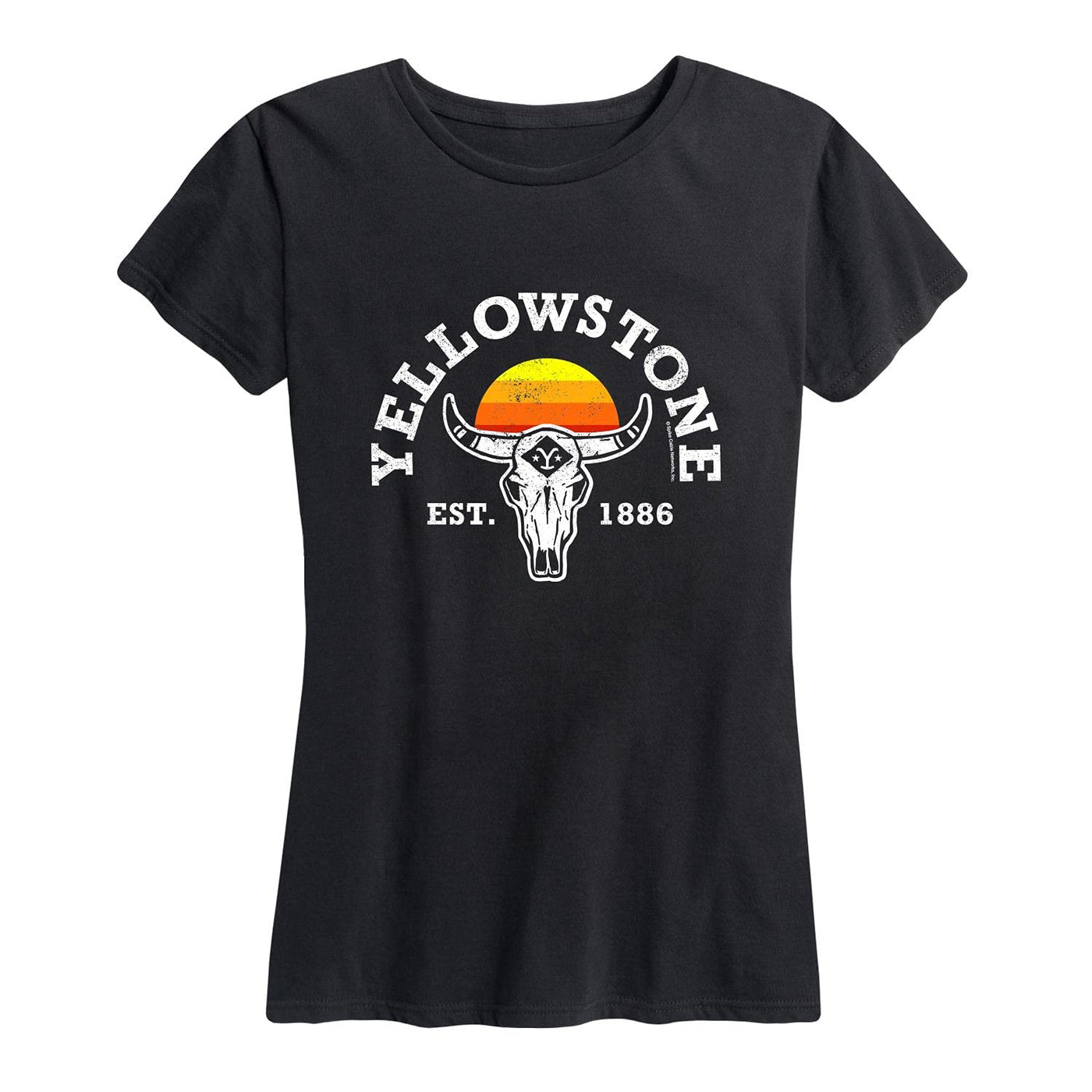 HYBRID APPAREL - Yellowstone - Womens Short Sleeve Graphic T-Shirt - Official Yellowstone Merchandise - Size 2 X-Large