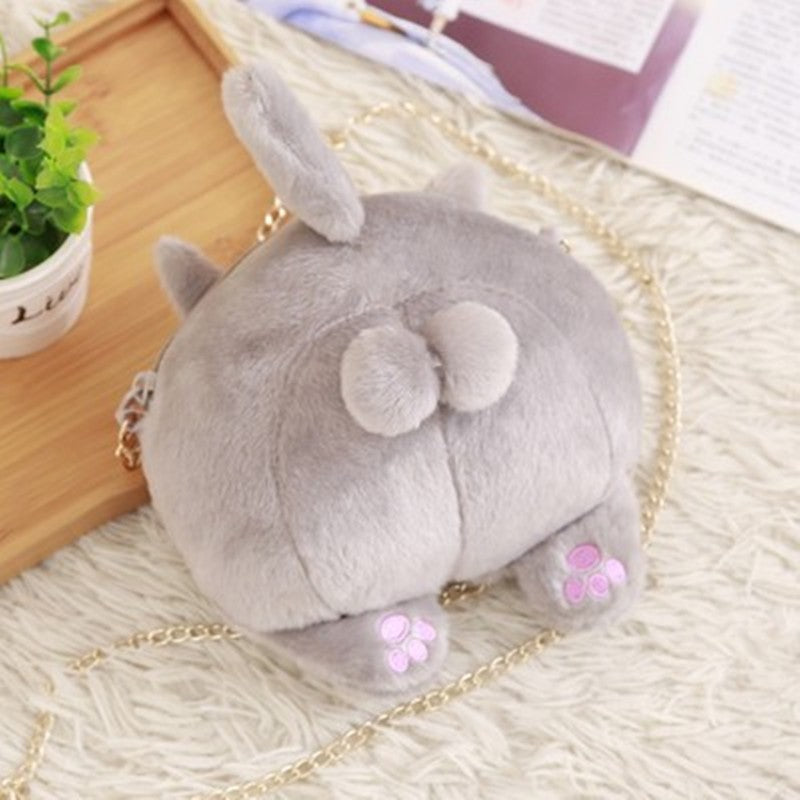 Cat Butt Plush Crossbody Bag