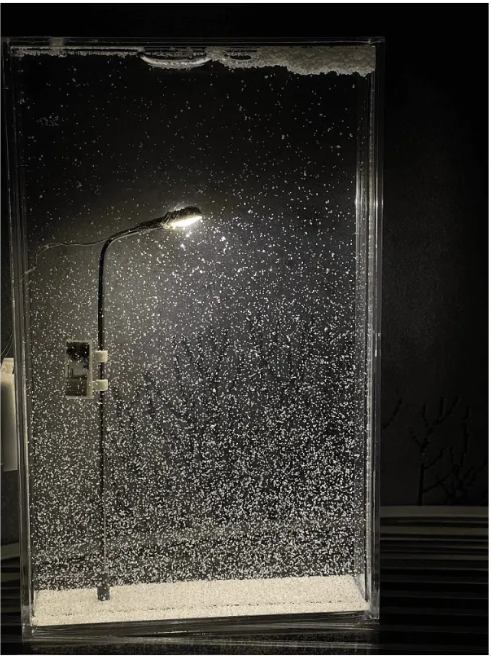 Handgefertigtes Hanf-Nachtlicht-DIY-Kit mit Schneelandschaft