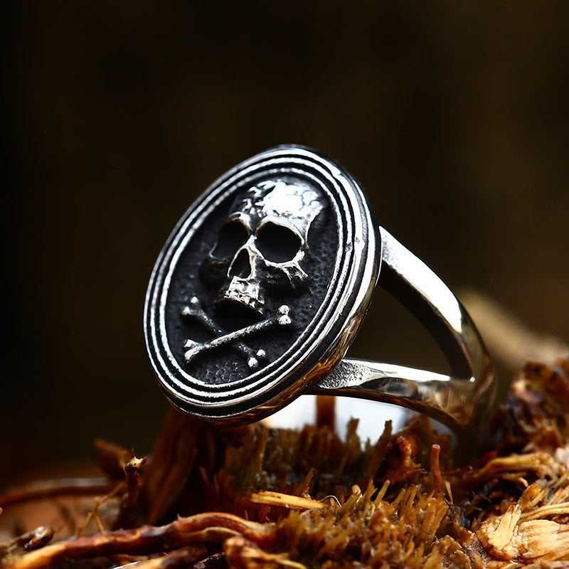Vintage Stainless Steel Skull Ring