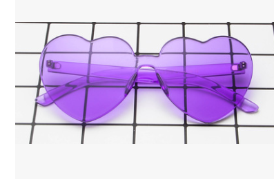 Fashion Heart-Shaped Sunglasses for Women, Frameless