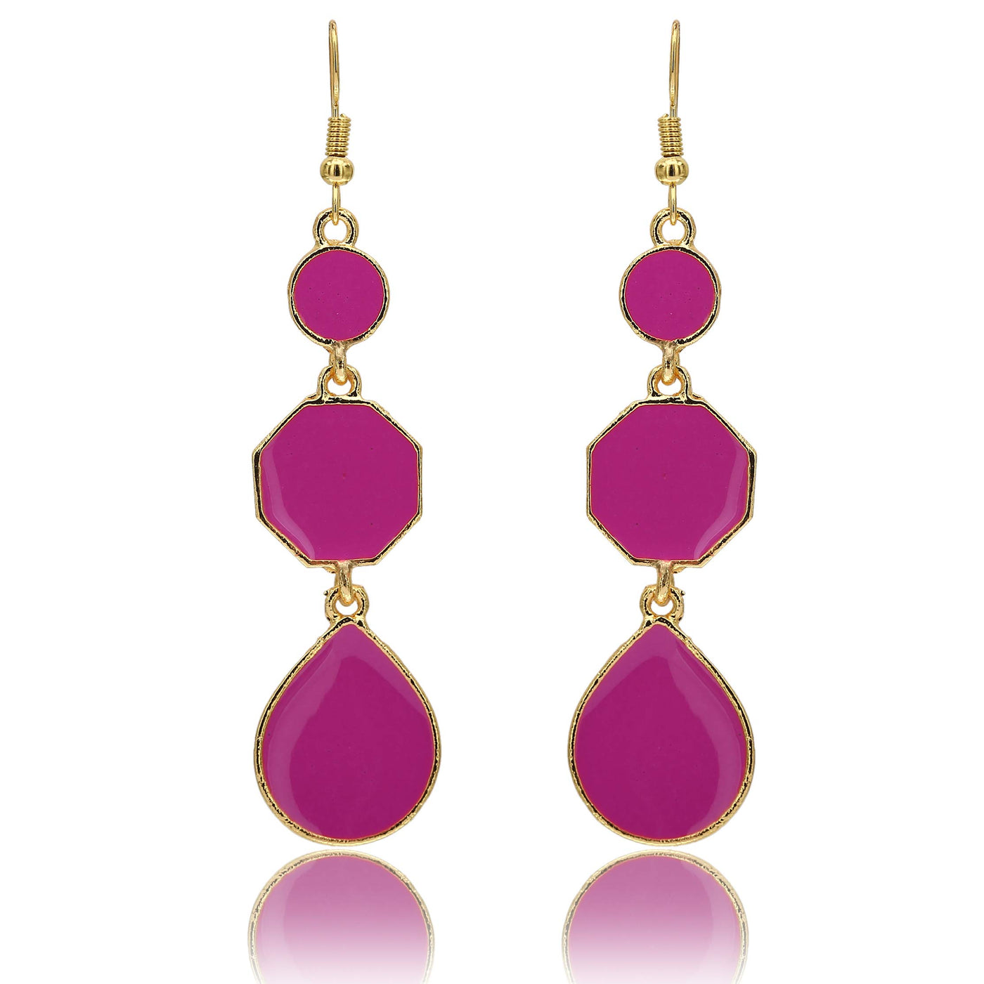 Moonstruck Women Drop & Dangle Earrings for Women (Pink)
