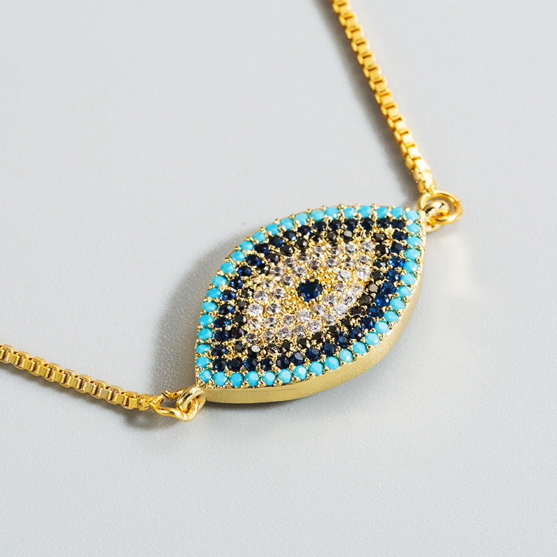 Creative Evil Eye Bracelet with Zircon Stones for Women