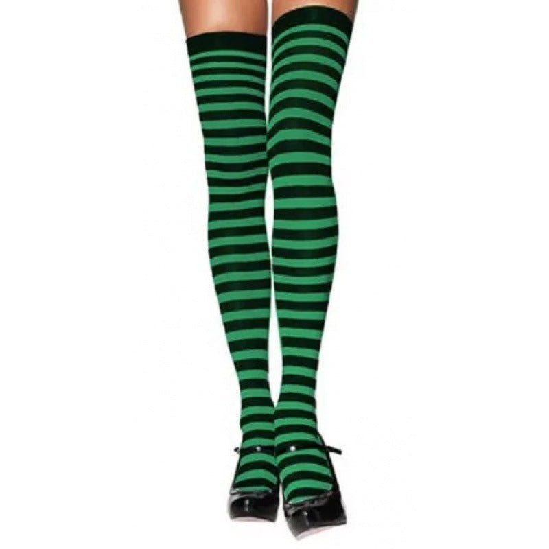 Rainbow Striped Stockings for Halloween Party