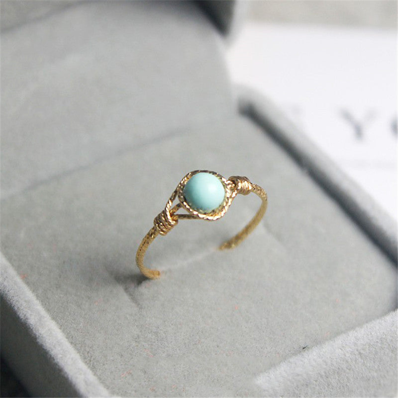 Handmade Natural Turquoise Fashion Ring