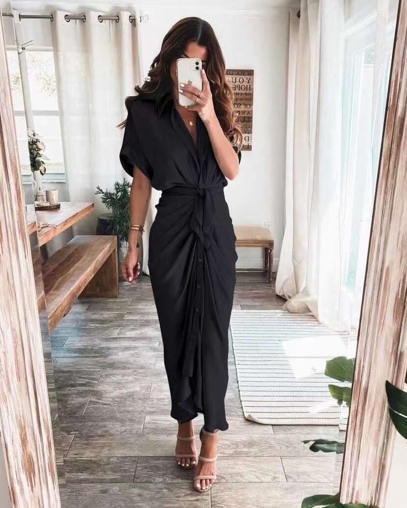 2022 Summer New Fashion Long Shirt Dress for Women