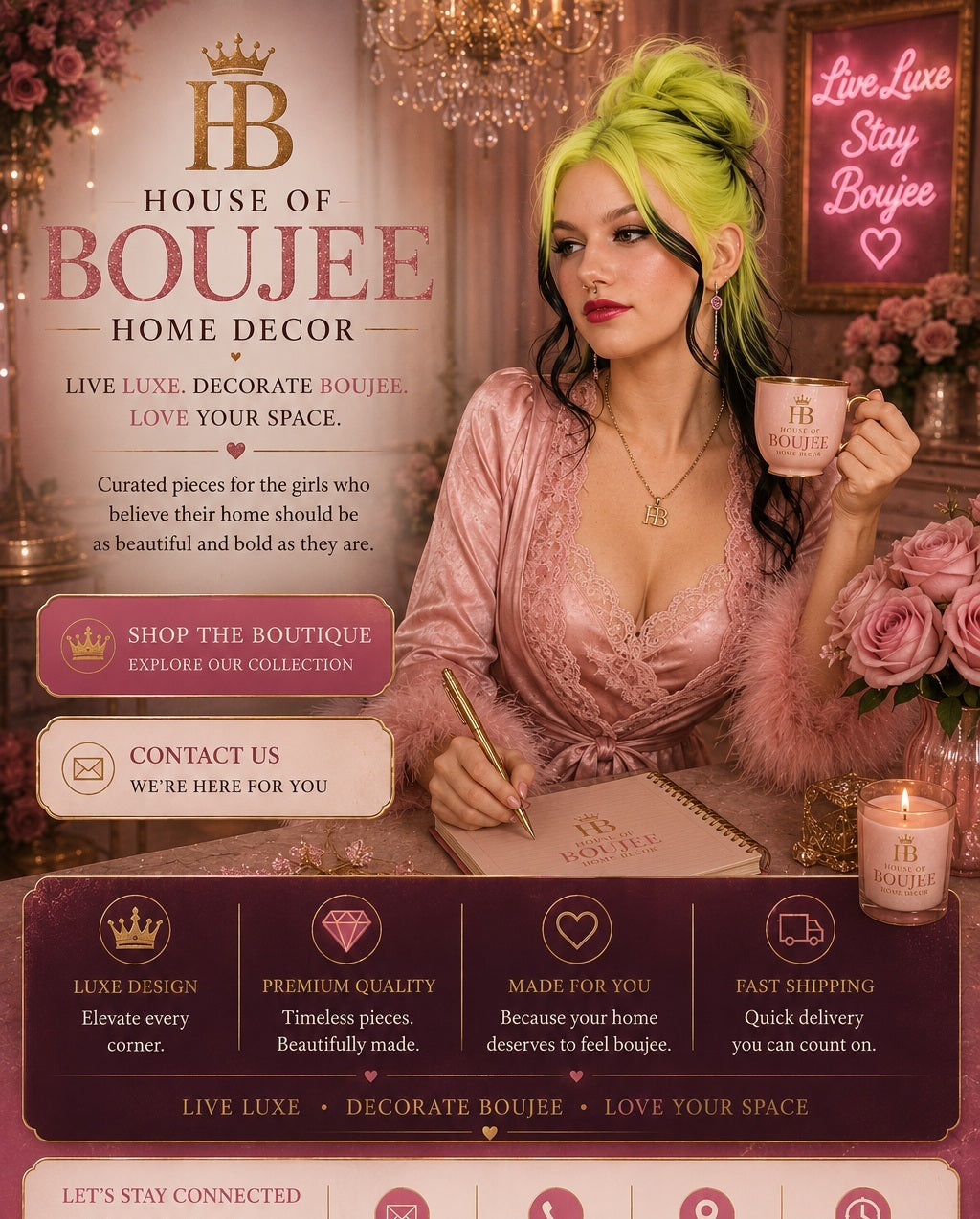 House of Boujee Decor Contact